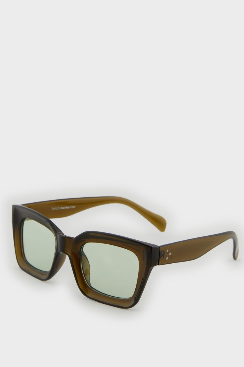 Woman Brown Woman Round Sunglasses