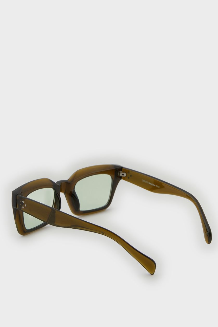 Woman Brown Woman Round Sunglasses