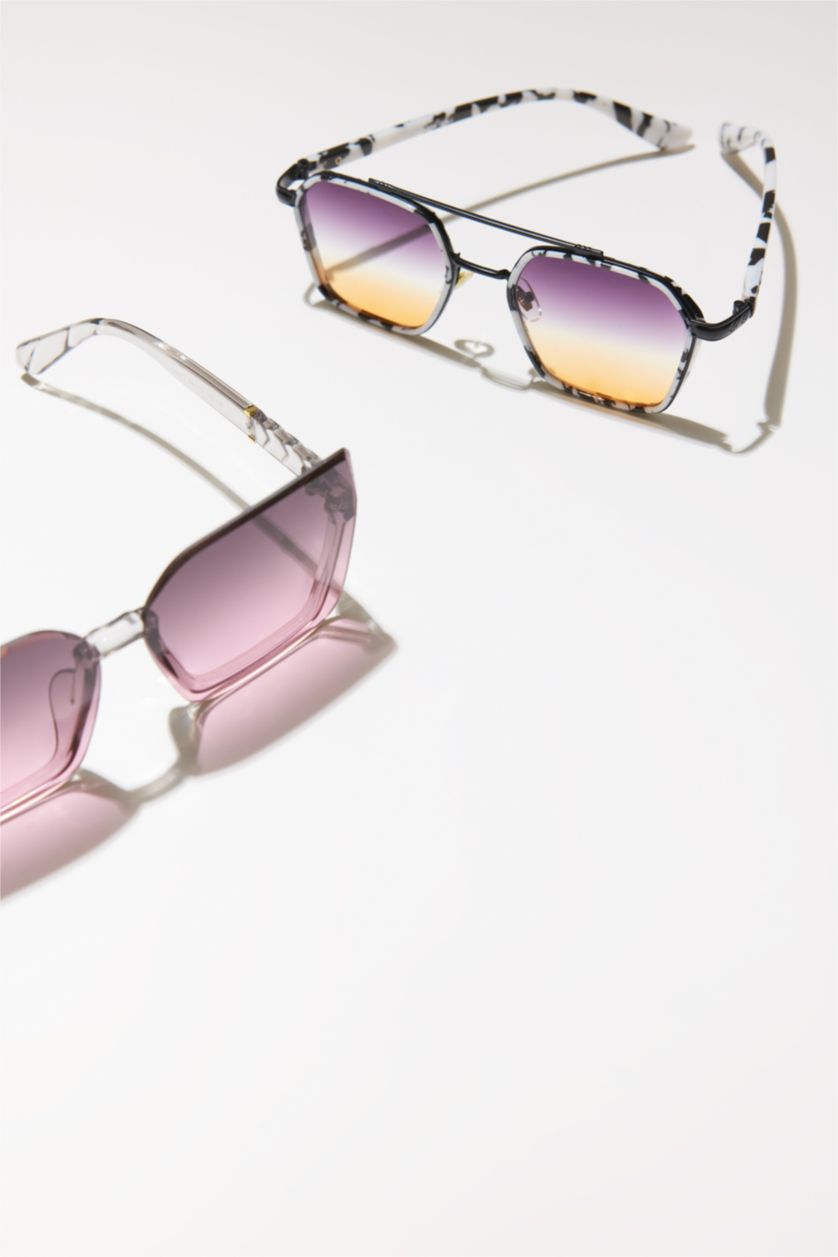 نساء زهري نظارة شمسية نسائي مستديرة