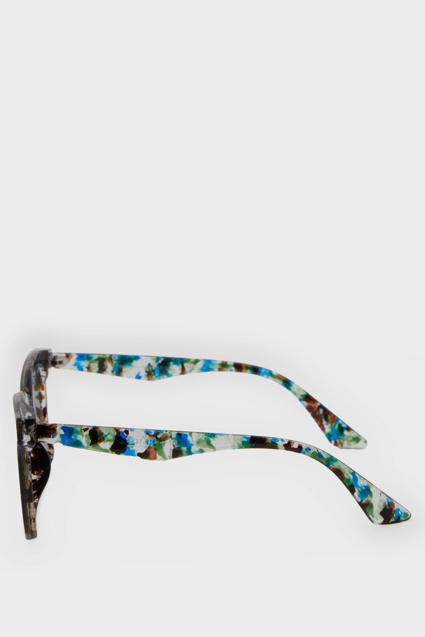 نساء أزرق نظارة شمسية نسائي مستديرة