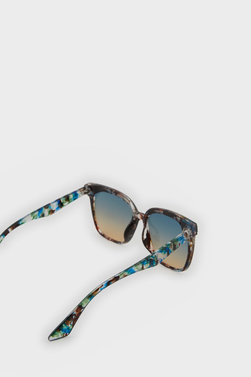 نساء أزرق نظارة شمسية نسائي مستديرة