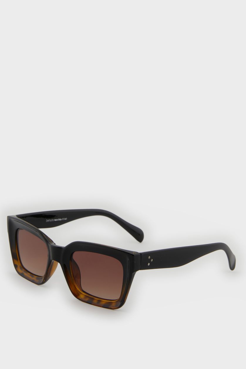 Woman Brown Woman Round Sunglasses