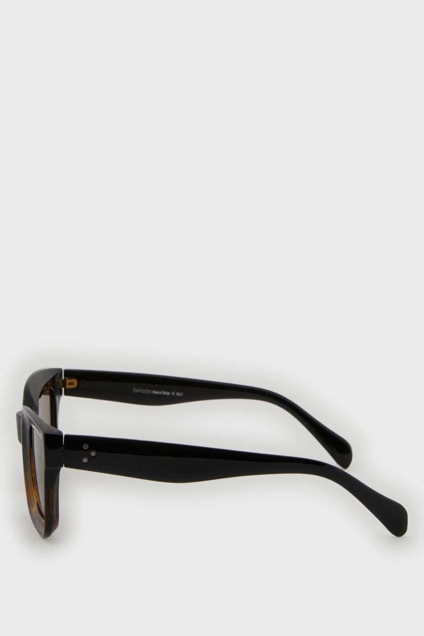 Woman Brown Woman Round Sunglasses