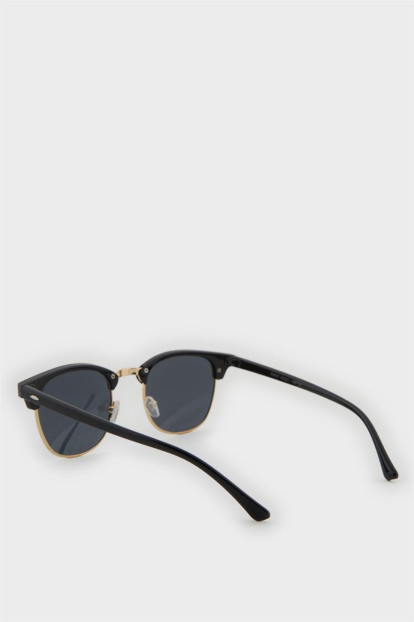 Kadın Siyah Kadın Klasik Siyah Metal Çerçeve Siyah Cam UV Güneş Gözlüğü
