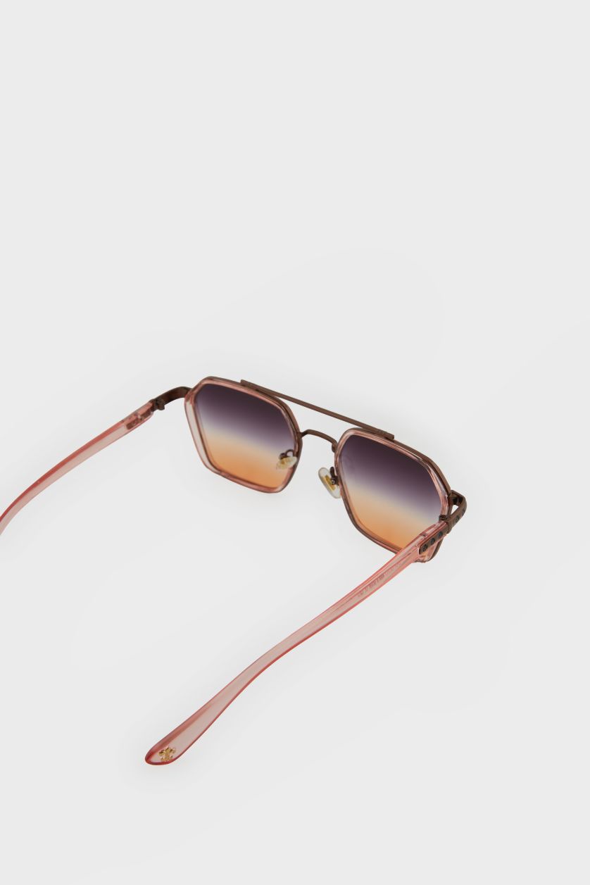 نساء زهري نظارة شمسية نسائي مستديرة