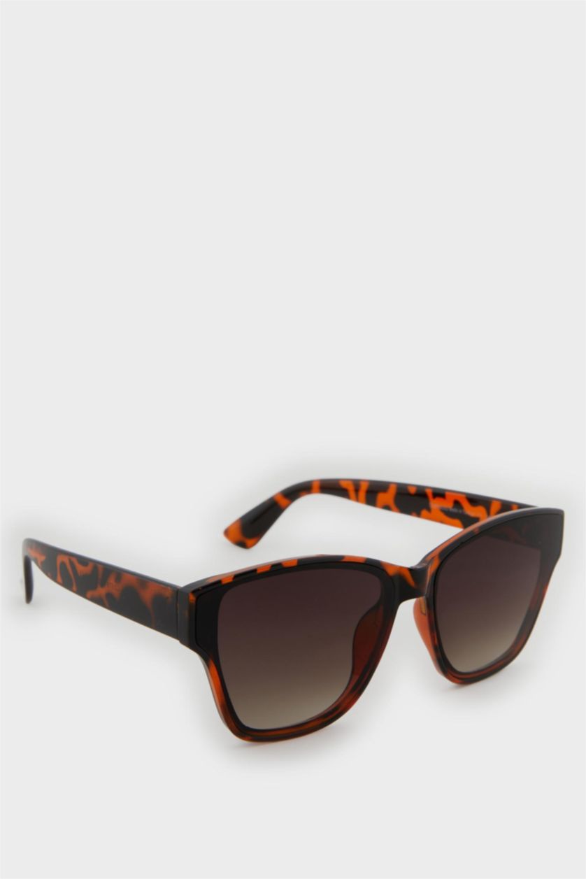 Kadın TRIXI - leopard Kadın Oval Leopar Plastik Çerçeve Kahve Cam UV Güneş Gözlüğü