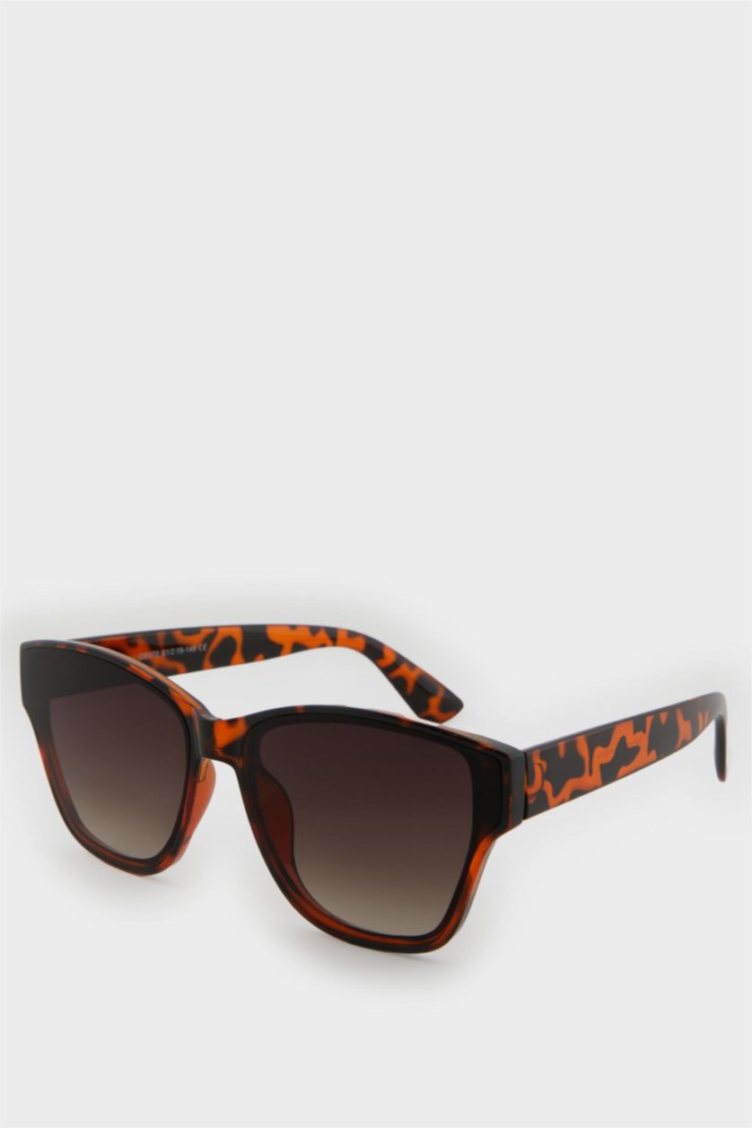 Kadın TRIXI - leopard Kadın Oval Leopar Plastik Çerçeve Kahve Cam UV Güneş Gözlüğü