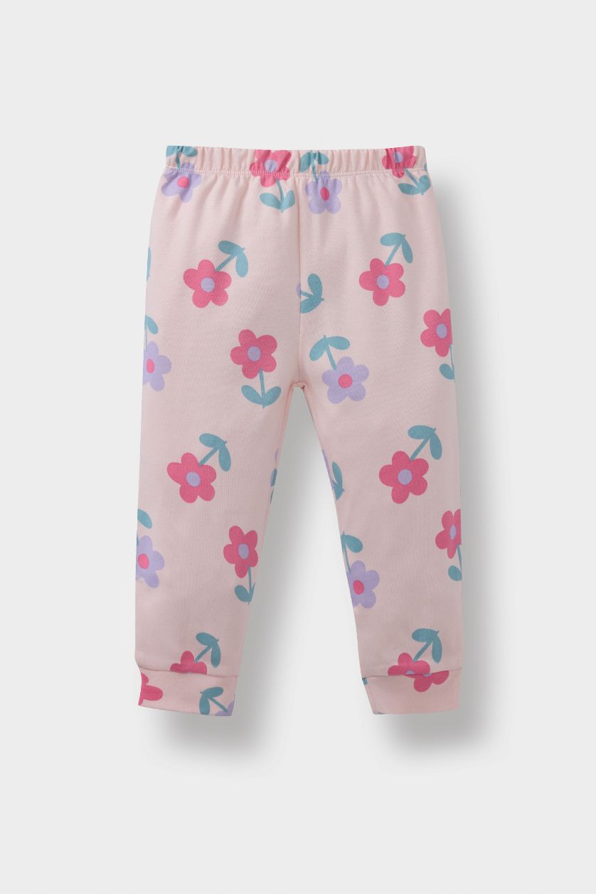 BÉBÉ FILLE Rose Clair Ensemble Pyjama fleuri Haut manches longues et Pantalon pour bébé fille