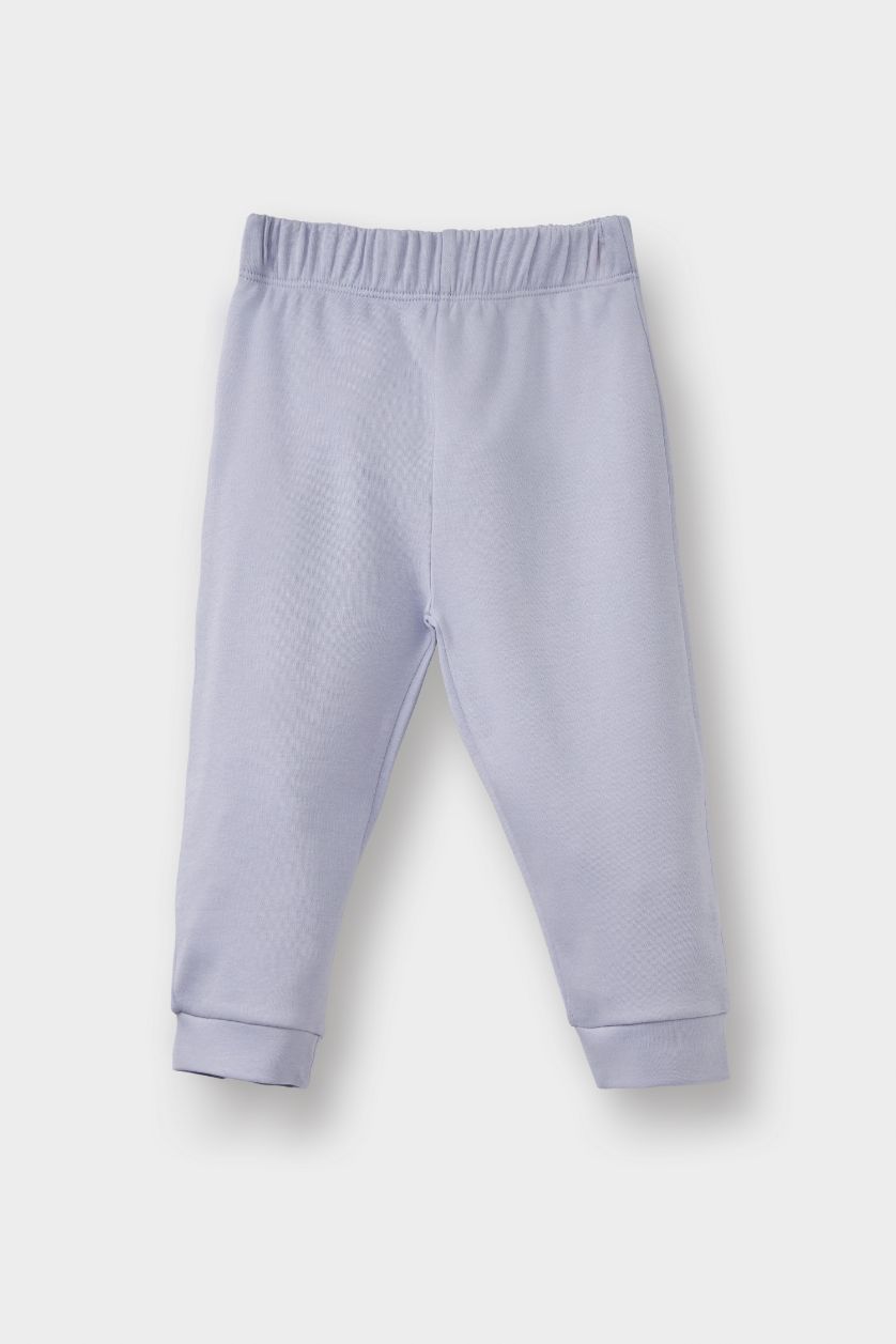 Kız Bebek Açık Pembe %100 Pamuklu Hayvan Desenli Beli Lastikli 4'lü Pijama Takımı Kız Bebek