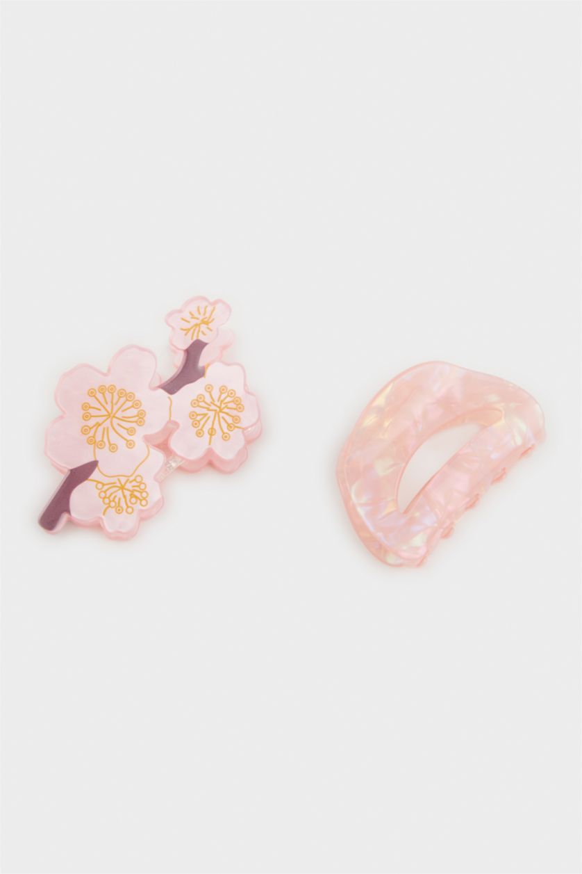 Woman Pink Woman 2 Piece Pink Hair Clips