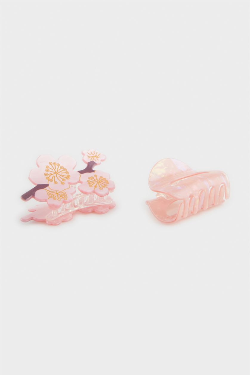 Woman Pink Woman 2 Piece Pink Hair Clips