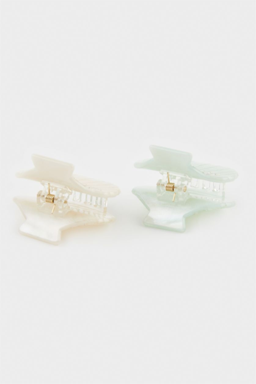 Kadın Karma Kadın 2'li Deniz Kabuğu Desenli Mandal Toka