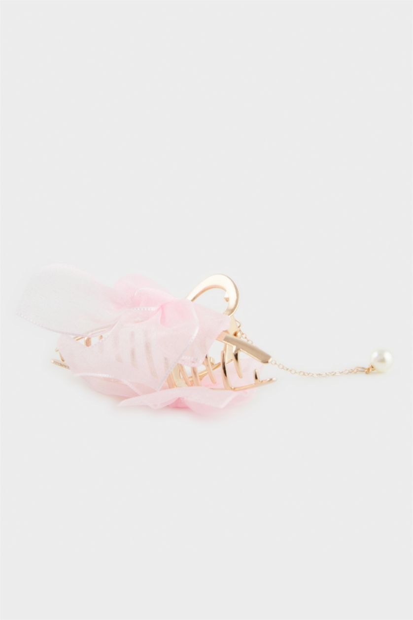 Woman Pink Woman Pink Ribbon Latch Hair Clips