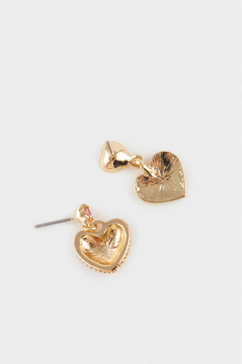 Kadın Karma Kadın 2'li Kalpli Gold Küpe