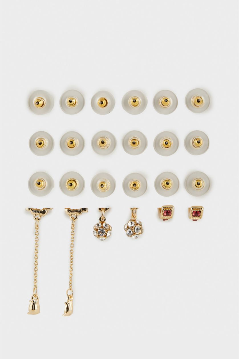 Kadın Karma Kadın 9'lu Kırmızı Küpe