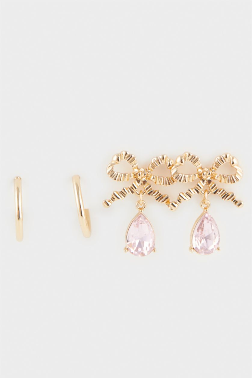 حريمي GOLD حلق حريمي ذهبي - قطعتين