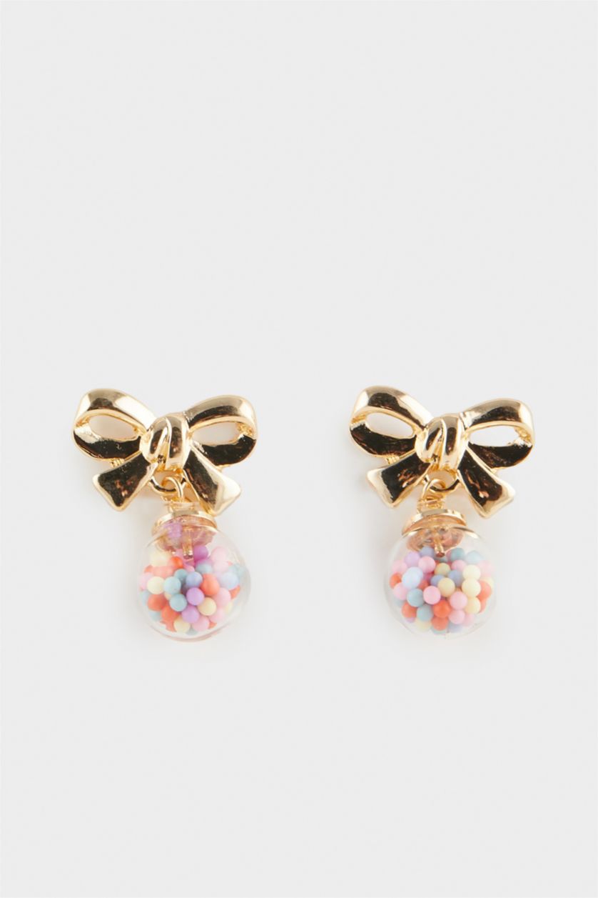 WOMAN GOLD Woman Bowknot Gold Earrings