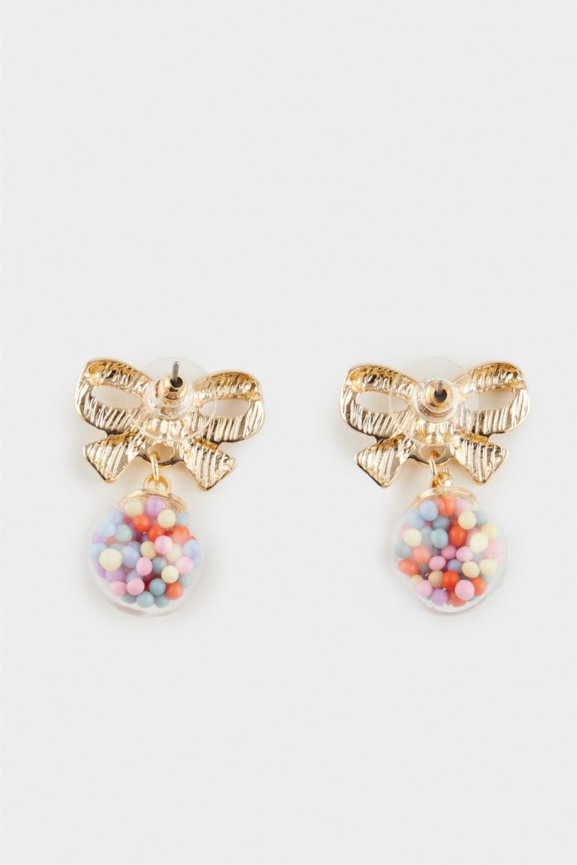 WOMAN GOLD Woman Bowknot Gold Earrings