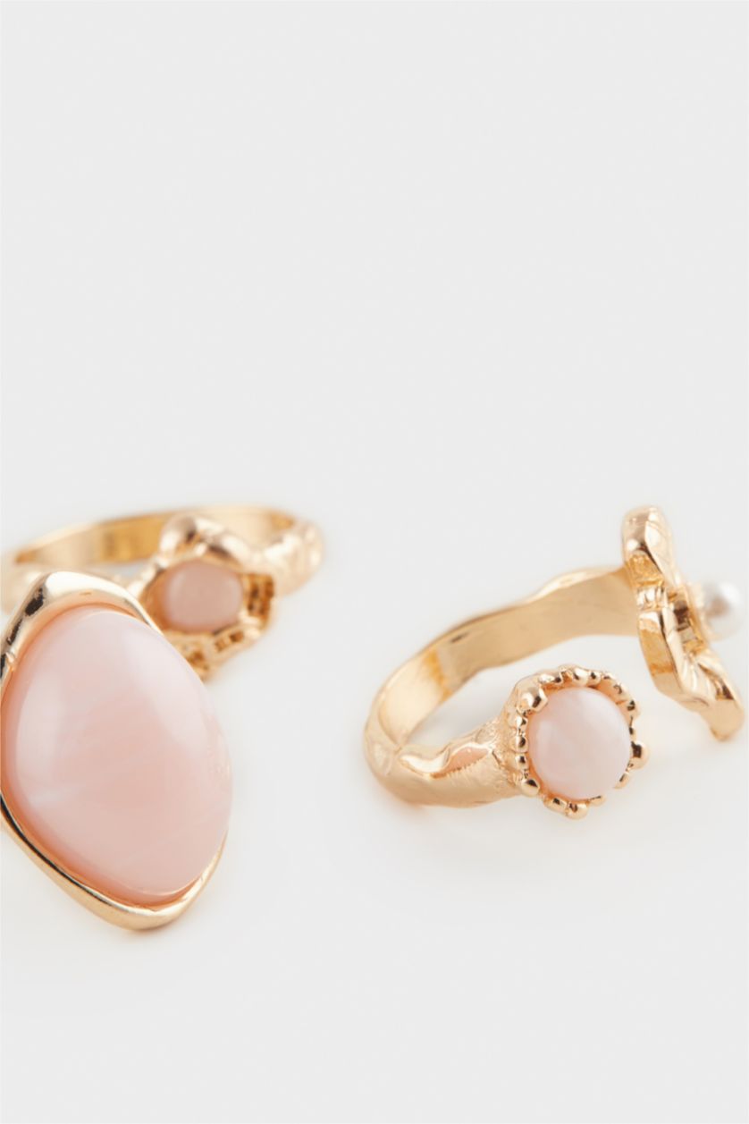 حريمي MIXED خاتم حريمي ذهبي - 3 قطع