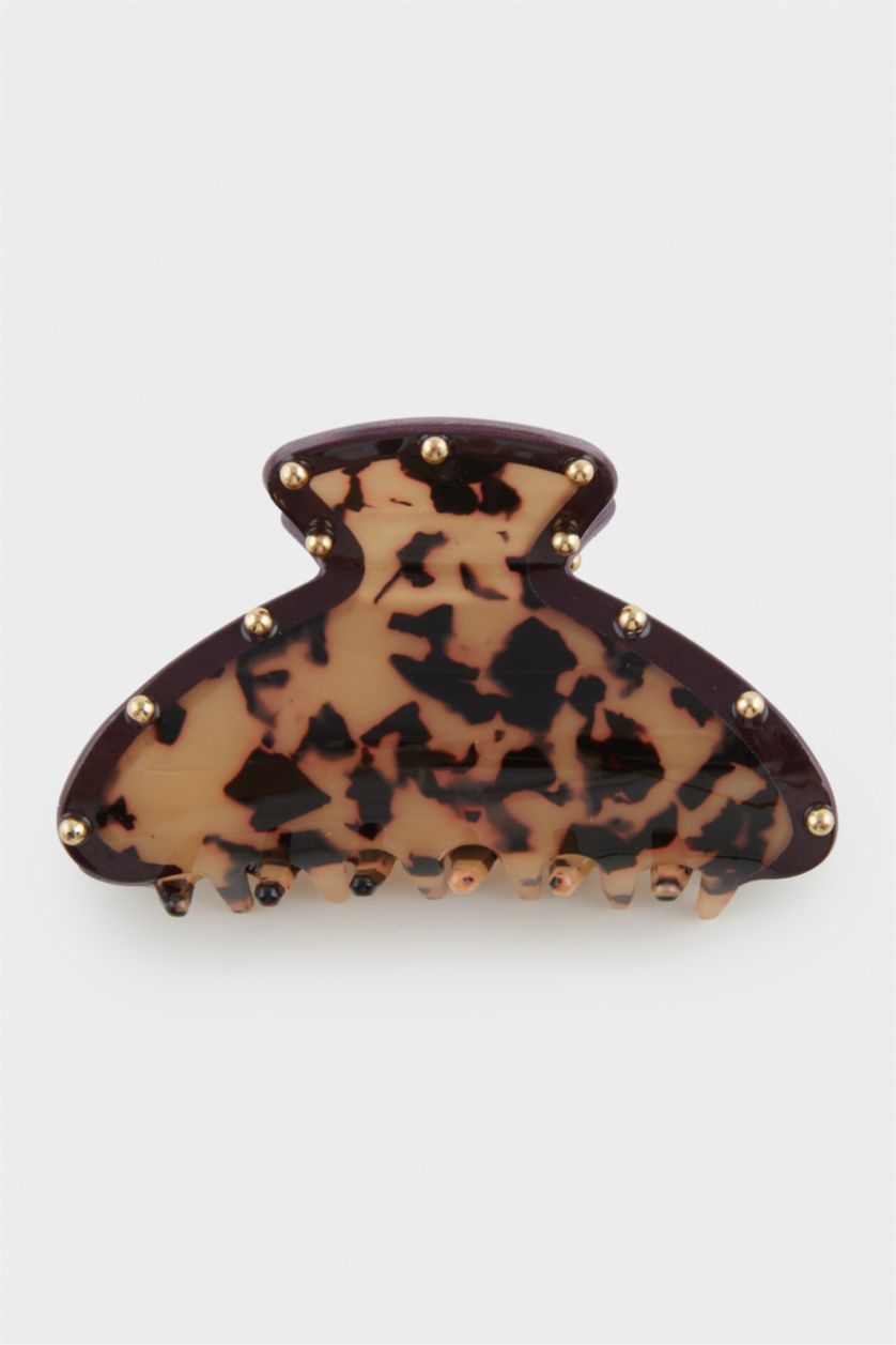 Kadın TRIXI - leopard Kadın Leopar Desenli Mandal Toka