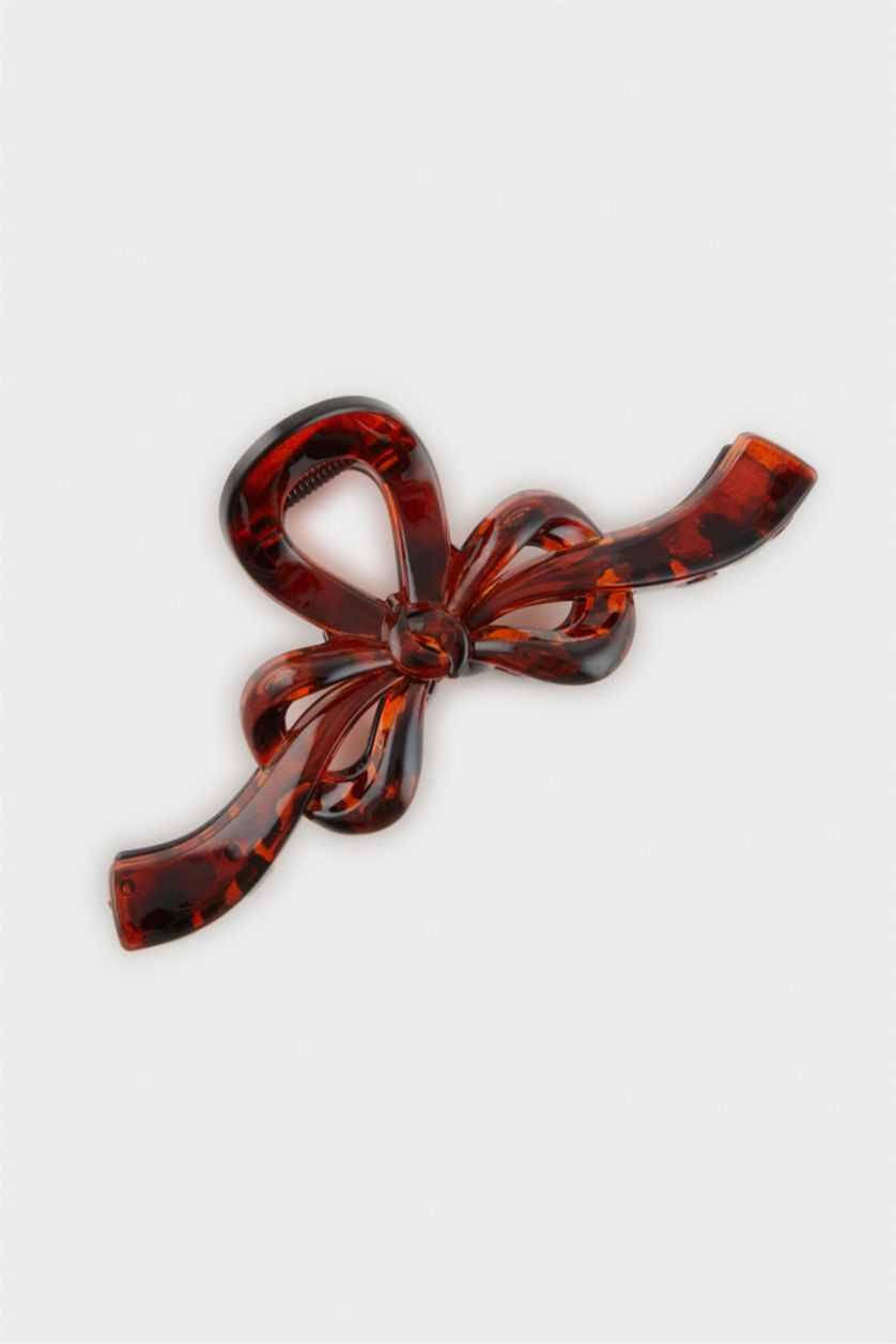 Kadın TRIXI - leopard Kadın Kurdele Motifli Mandal Toka