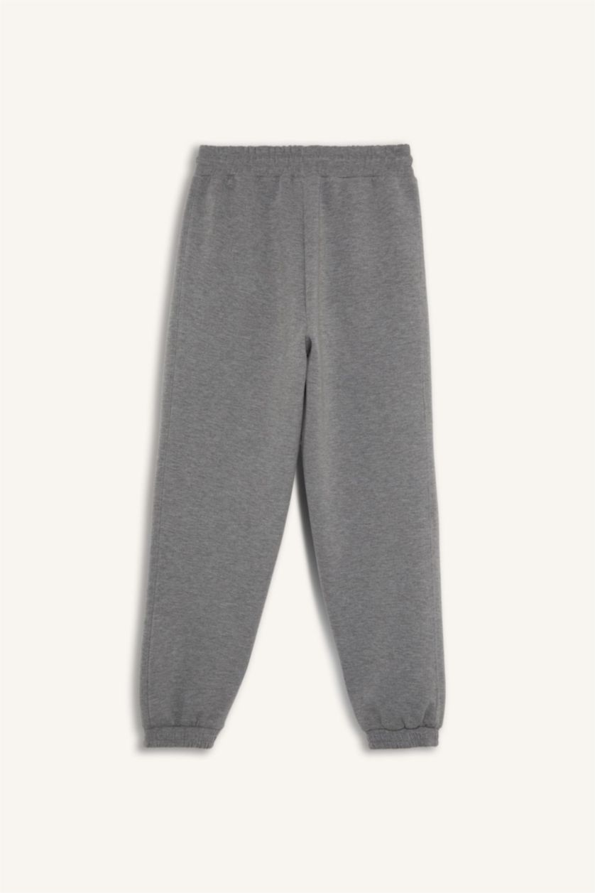 WOMAN Grey Melange Jogger Standard Fit Scuba Fabric Trousers