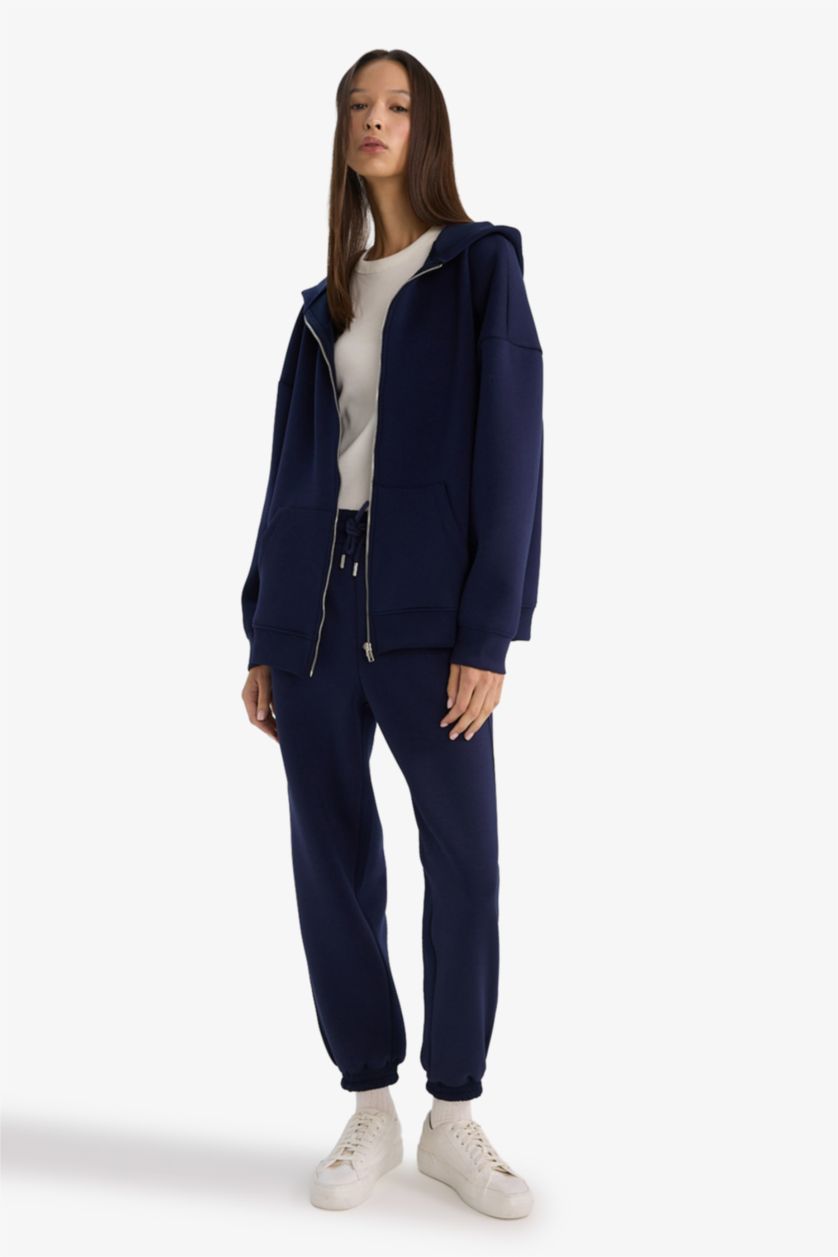 Woman NAVY jogger Scuba Fabric Trousers