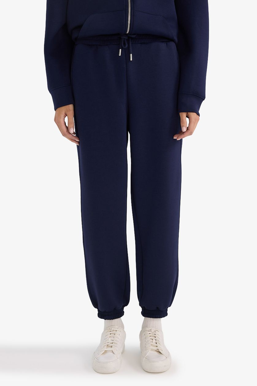 Woman NAVY jogger Scuba Fabric Trousers