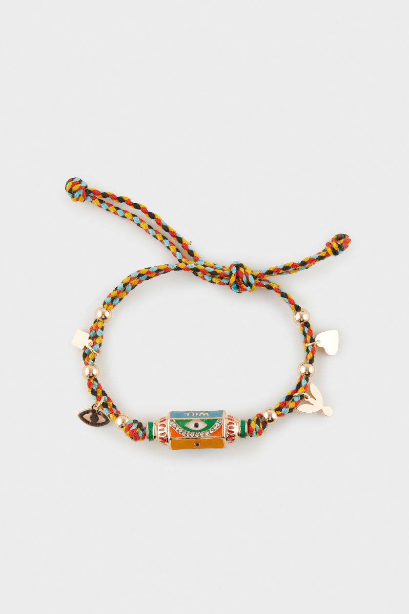 FEMME Karma Bracelet corde colorée à breloques pour femme