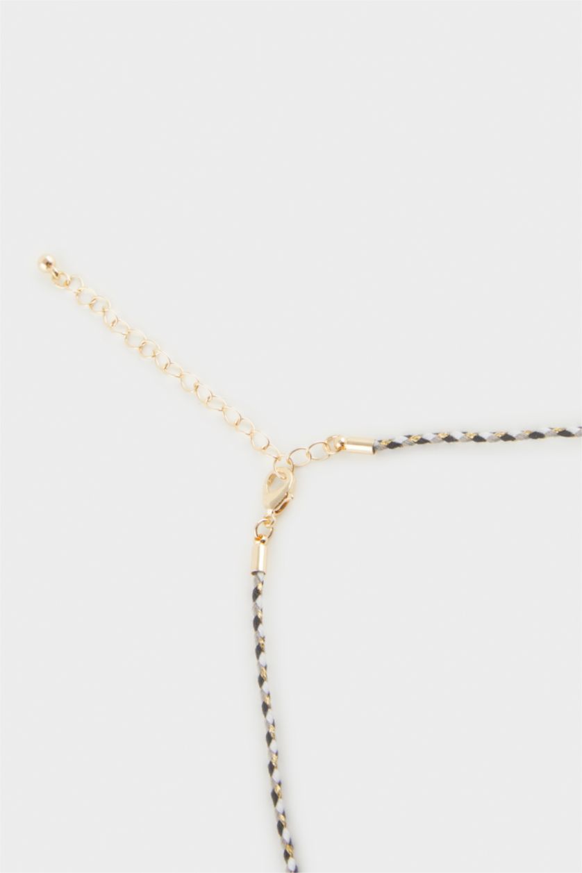 Kadın Karma Kadın Plaka Gold Kolye