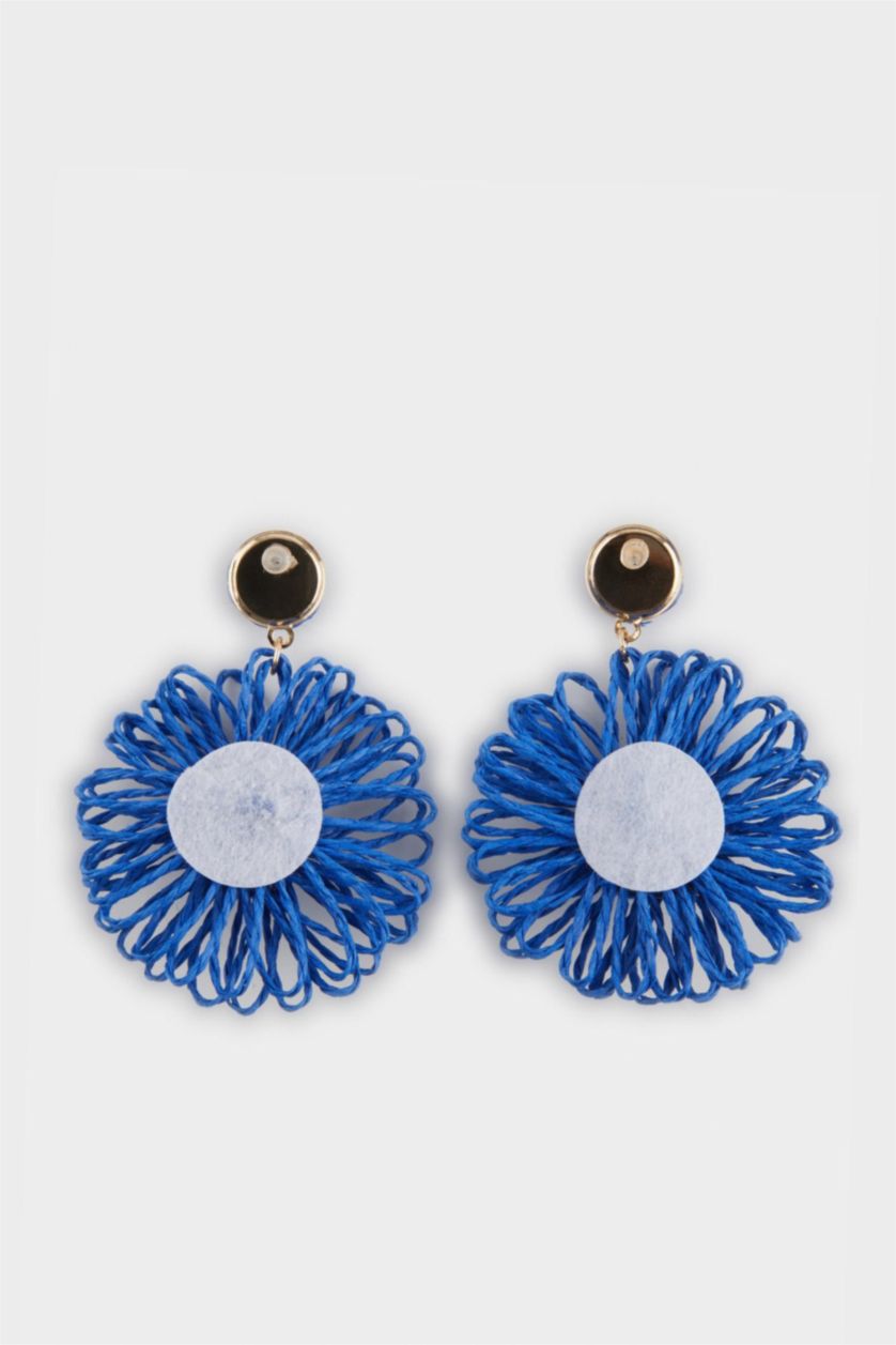 Woman Blue Woman Blue Wicker Earrings