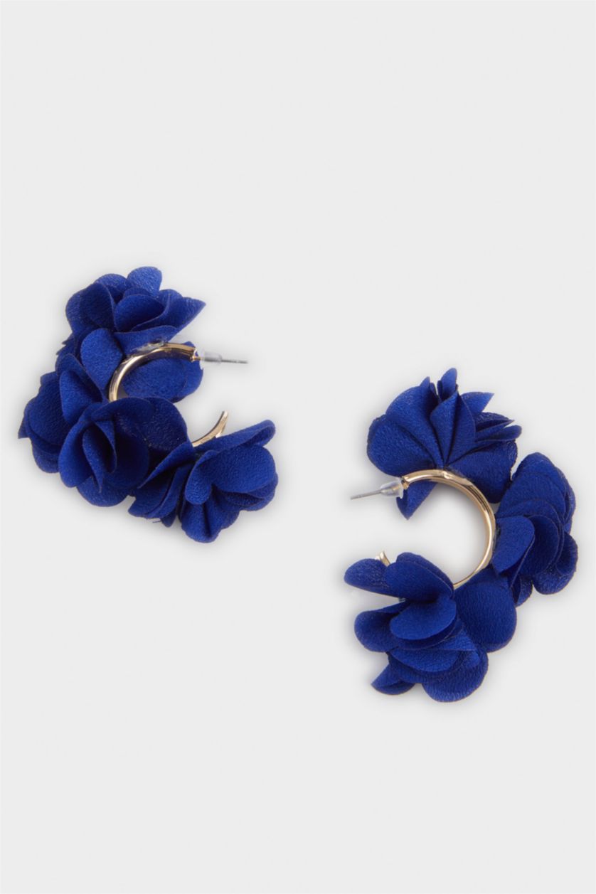 WOMAN Blue Woman Blue Straw Detailed Earrings