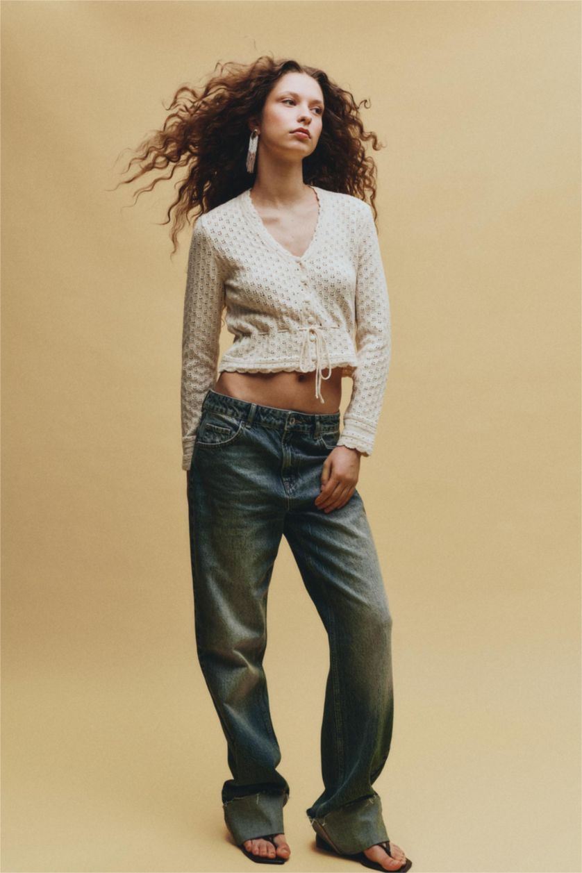 Kadın Karma Kadın Sallantılı Hasır Detaylı Küpe