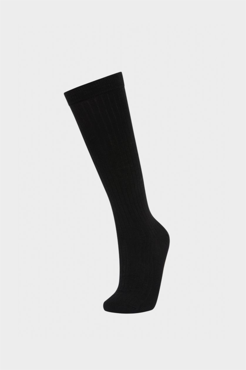 WOMAN Grey 2 piece Cotton Knee Socks