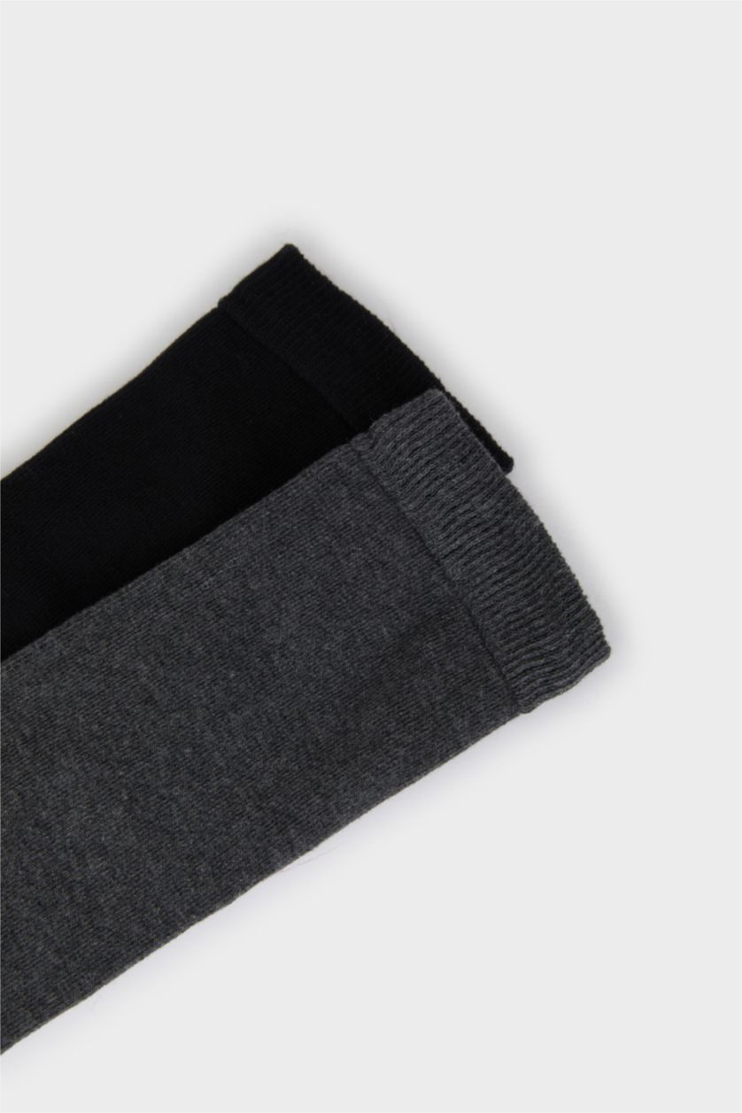 نساء رمادي جوارب نسائي قطن تحت الركبة - قطعتين