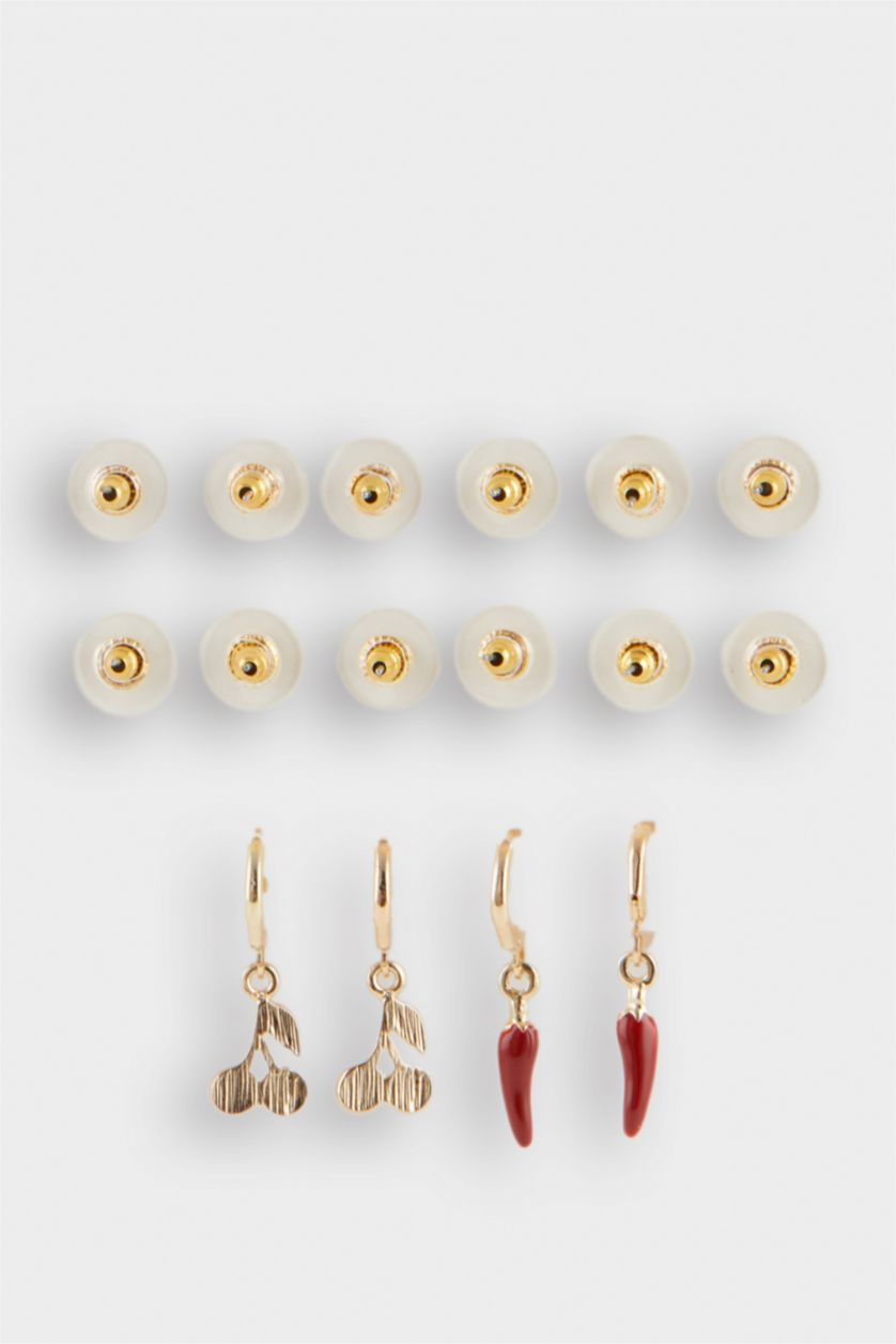 Женщины Разноцветный Женские серьги с фруктами (8 пар)