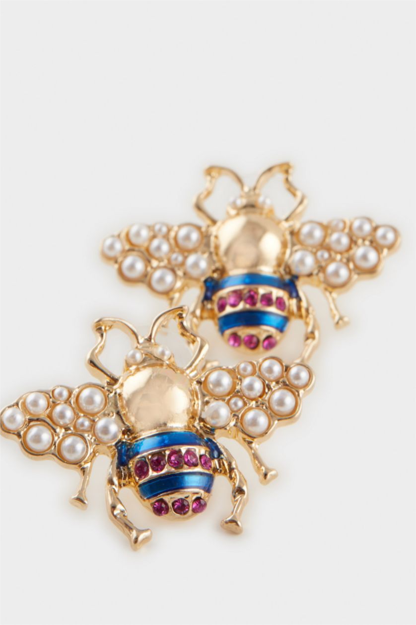 FEMME Karma Boucles d’oreilles dorées abeille pour femme