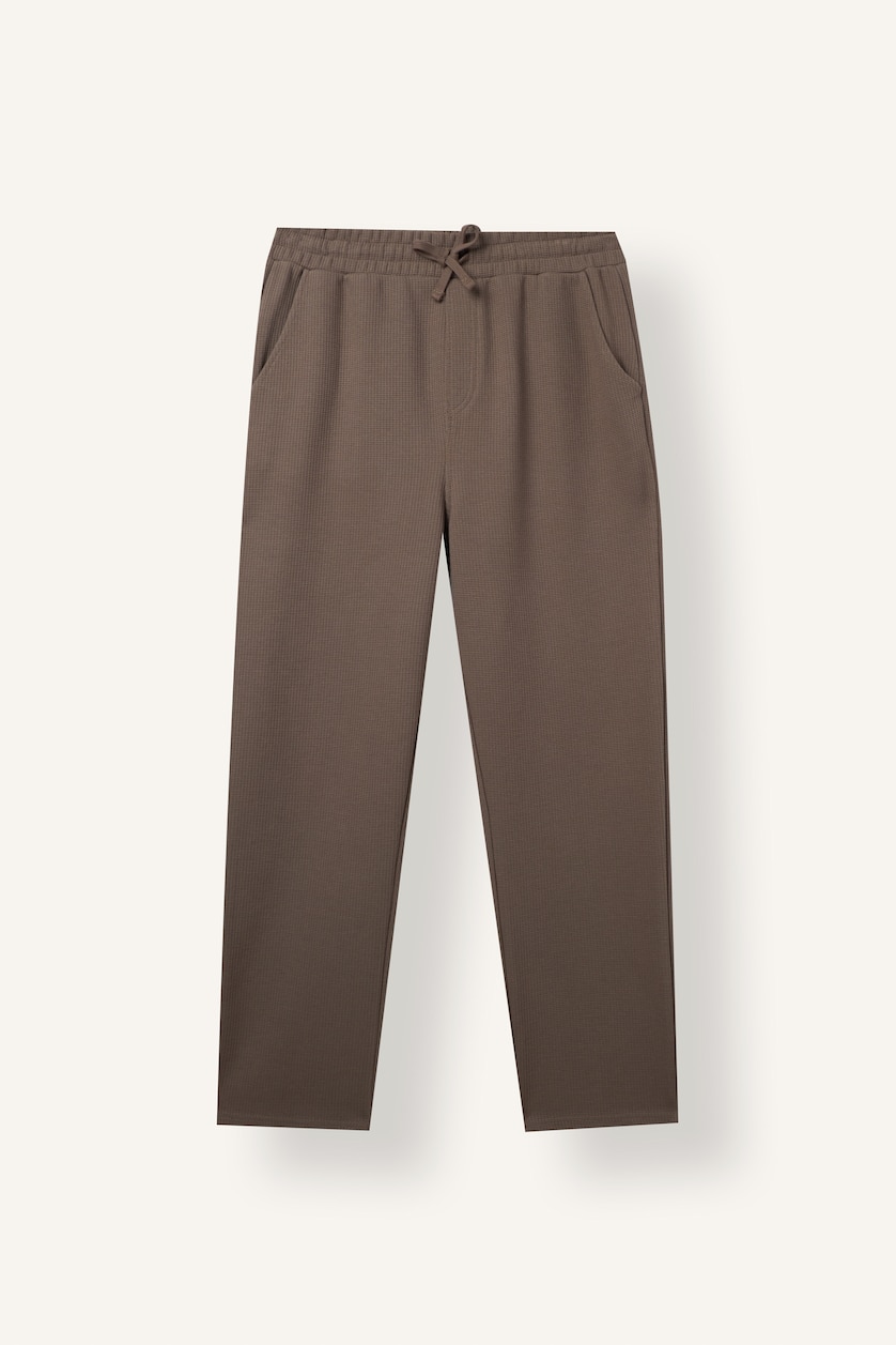 Man Light Brown Regular Fit Trousers