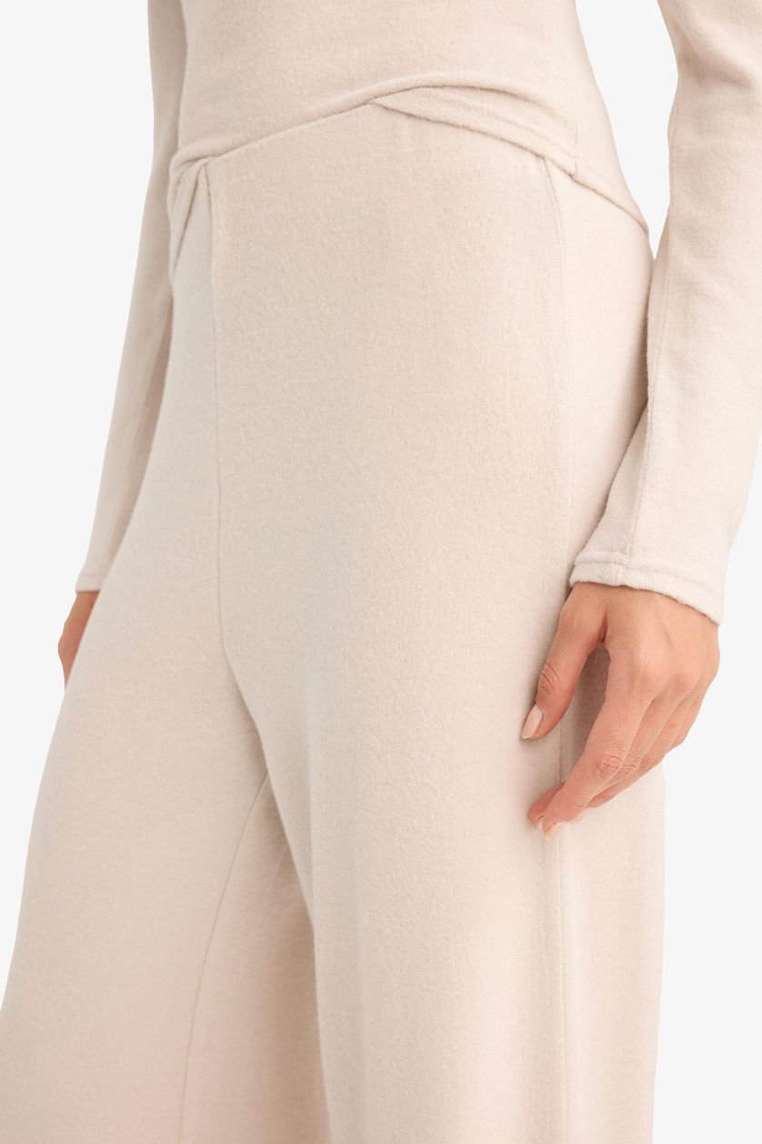 Женщины Визон меланж Широкие брюки