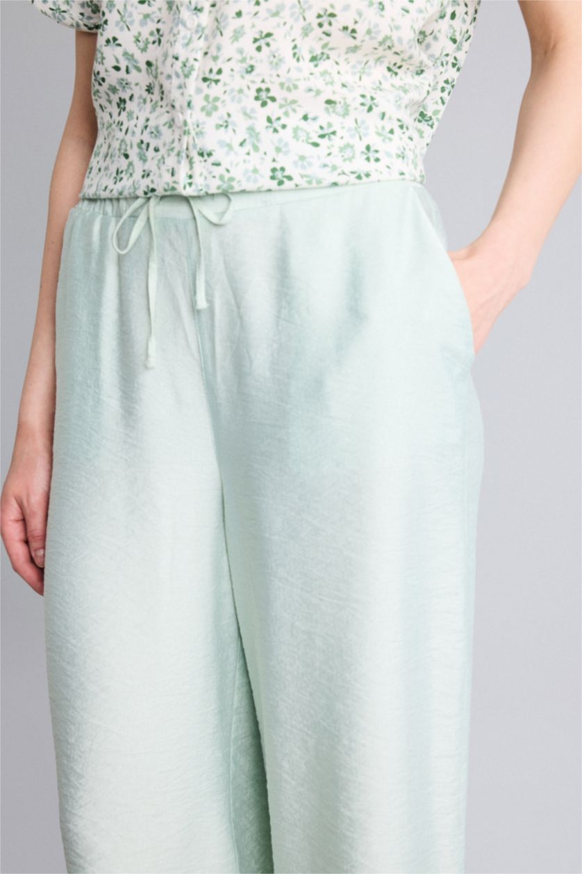 Women Mint Straight Fit Trousers