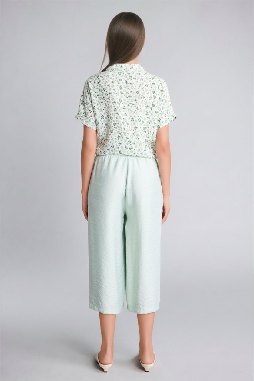 Women Mint Straight Fit Trousers