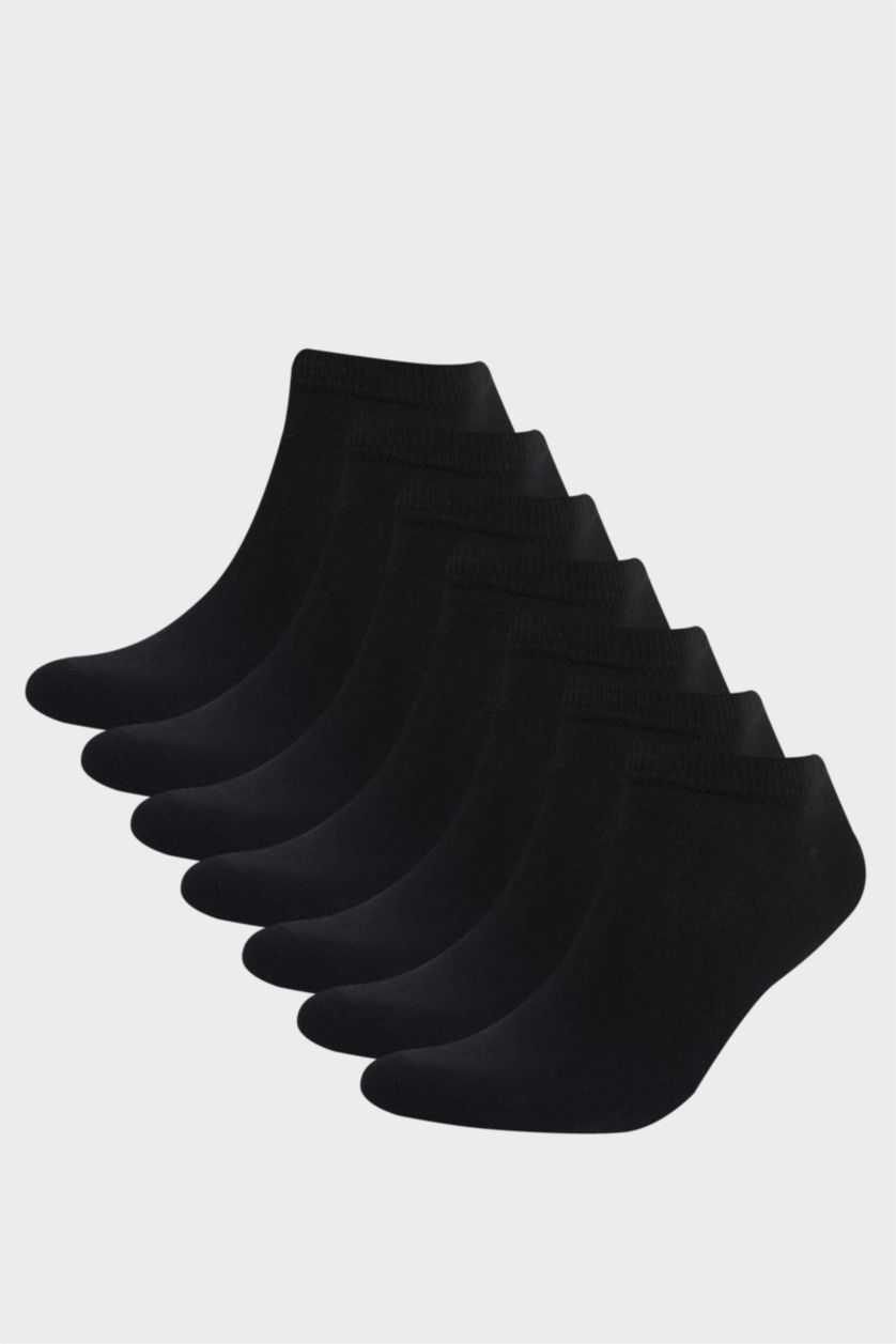 MAN Black 7 piece Cotton Short Socks