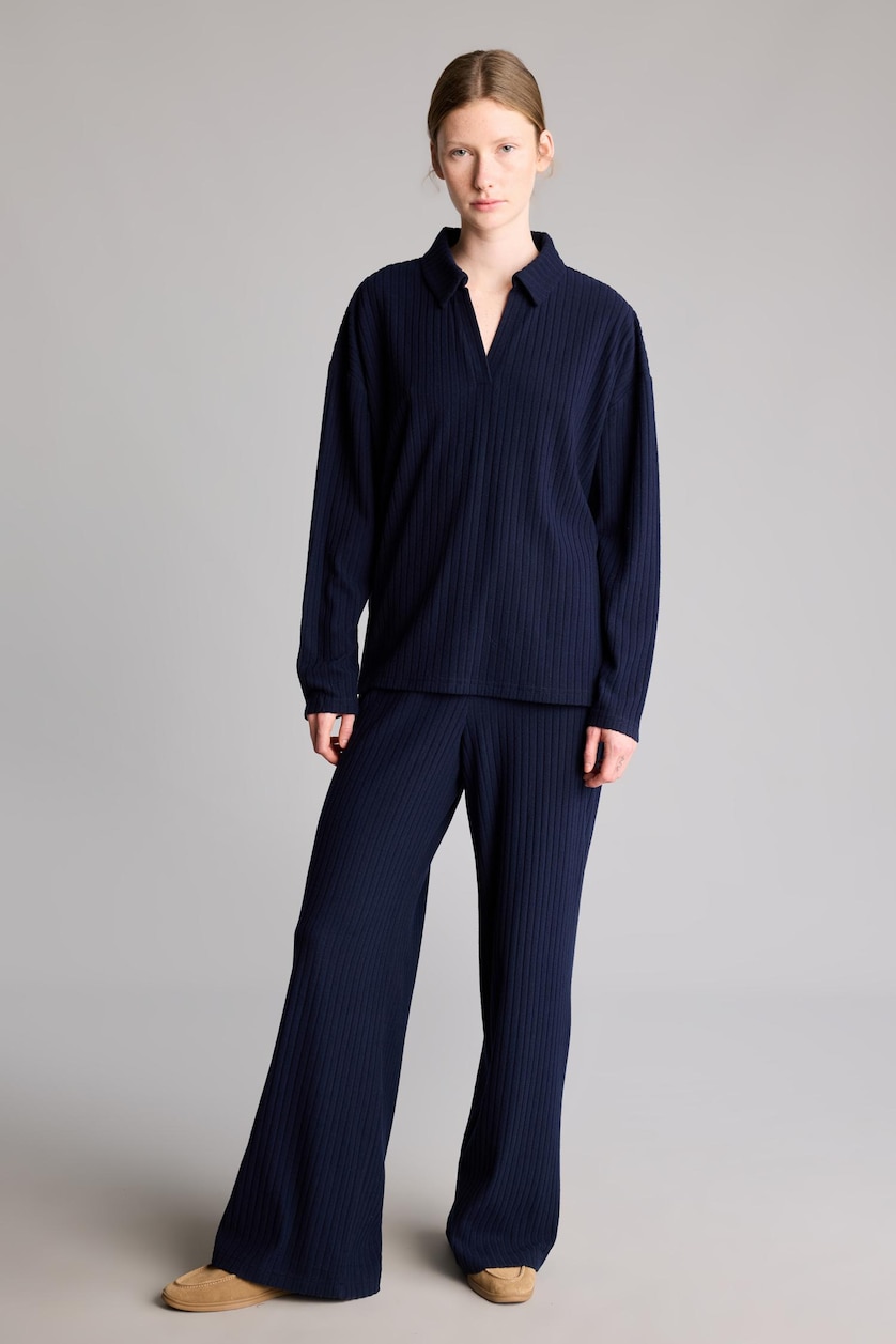 Women NAVY Relax Fit Camisole Long Sleeve T-Shirt