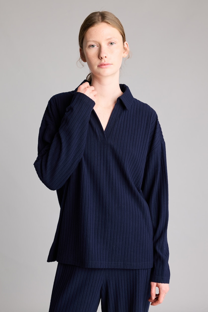 Women NAVY Relax Fit Camisole Long Sleeve T-Shirt