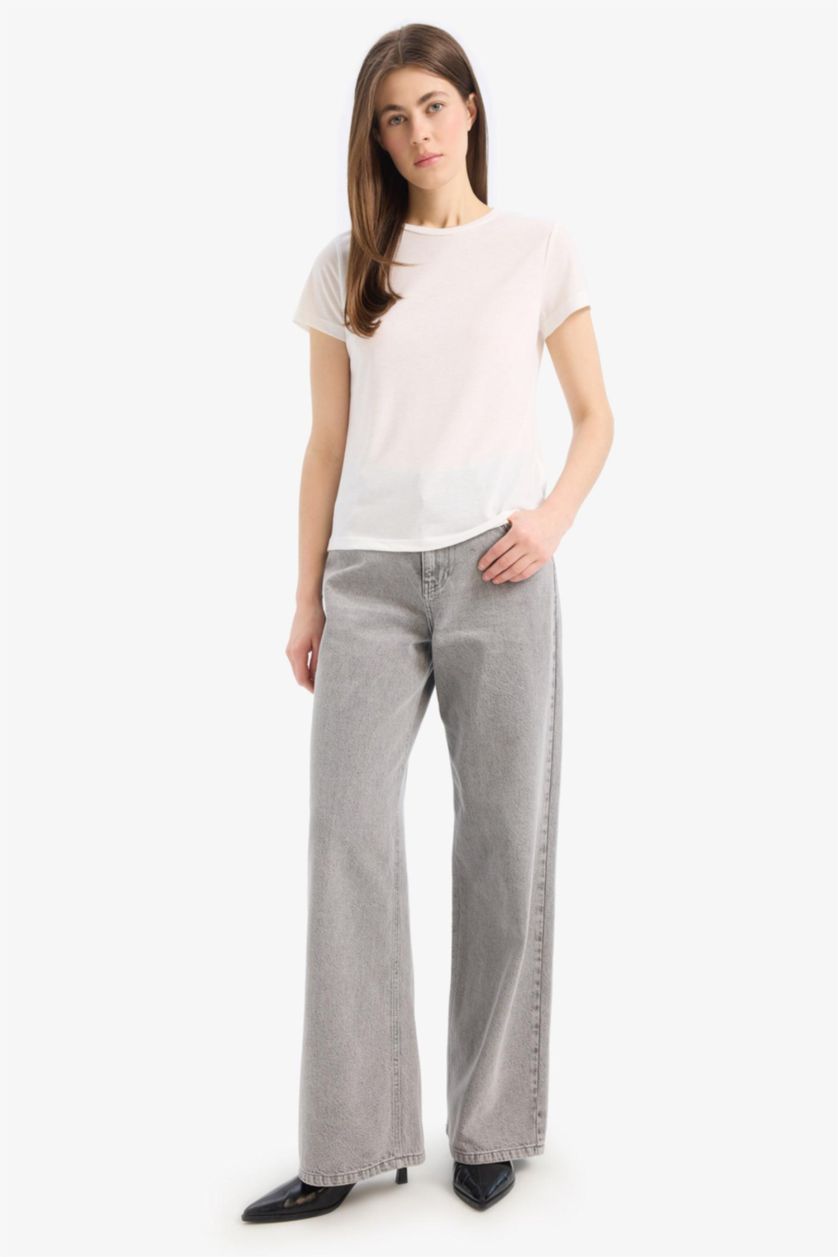 نساء ميلانج أنثرا سيت بيزك سادة قصة عادية نص ردن - قطعتين