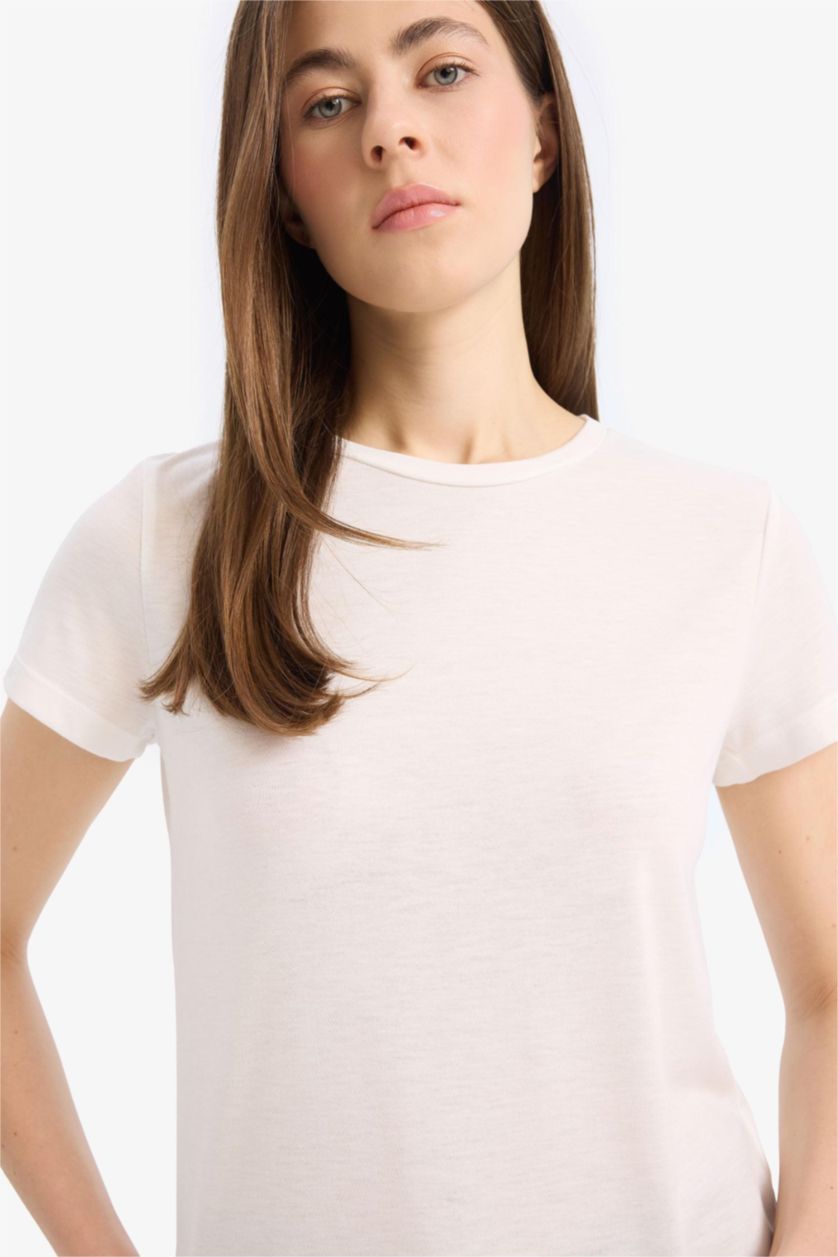 نساء ميلانج أنثرا سيت بيزك سادة قصة عادية نص ردن - قطعتين