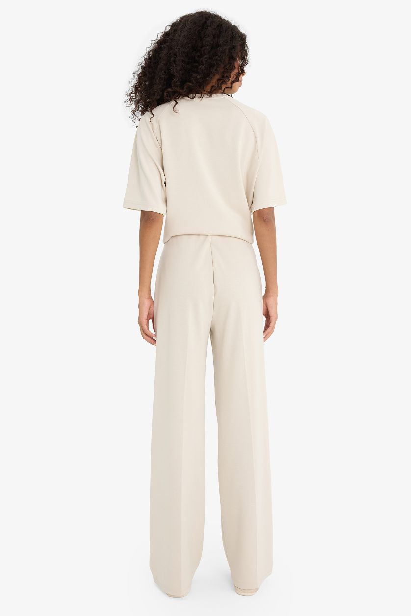 نساء بيج بنطرون بجامة رياضي ملمس ناعم قصة مستقيمة واسعة