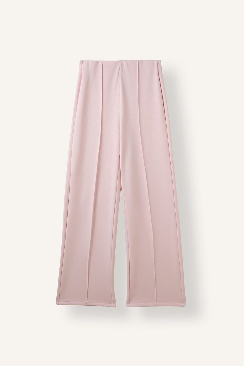 Women Light Pink Straight Fit modal Trousers