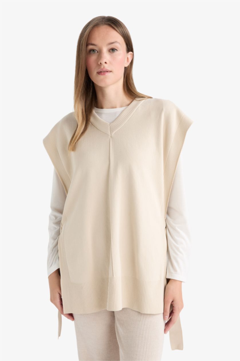 نساء بيج جيلي تريكو بياقة V