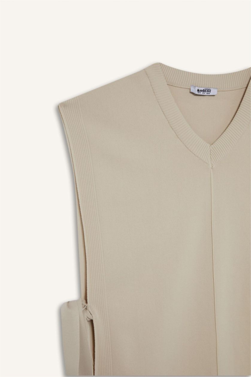 نساء بيج جيلي تريكو بياقة V